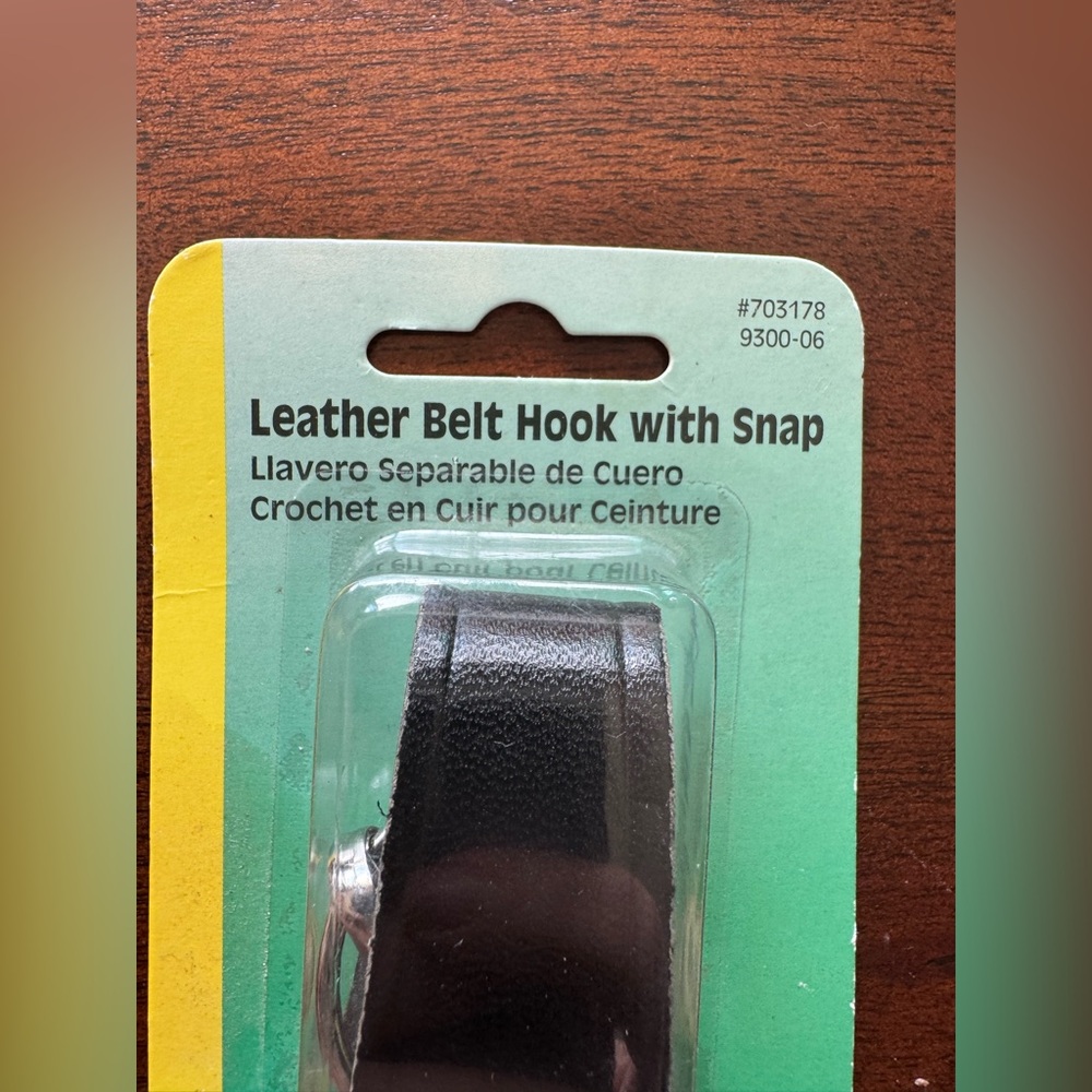NEW Hillman Leather Belt Hook with Snap #703178 – New in Package - Picture 2 of 4